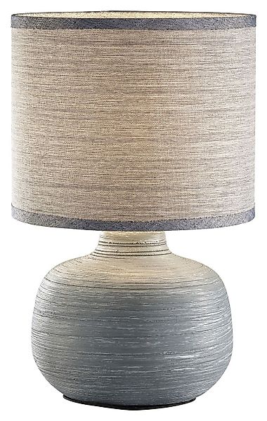 casa NOVA Tischleuchte LOU, 1-flammig, Grau, günstig online kaufen