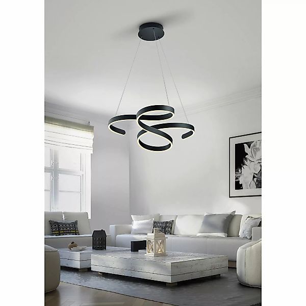 Trio LED-Pendelleuchte Francis Anthrazit günstig online kaufen