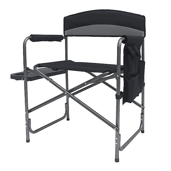 Spetebo Campingstuhl XXL Campingstuhl schwarz mit günstig online kaufen
