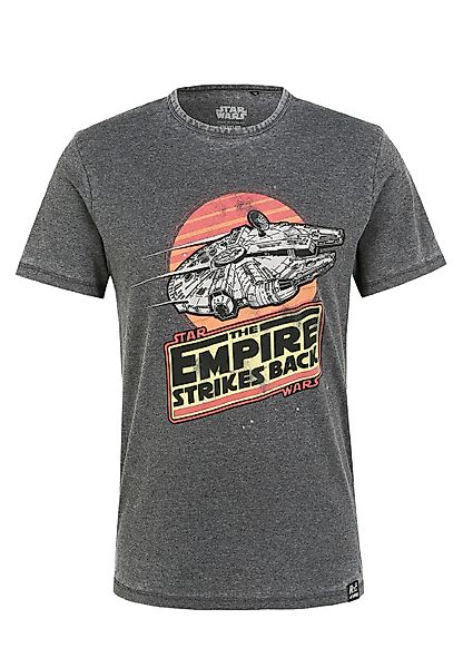 Recovered T-Shirt "Star Wars Empire Strikes Back Millenium Falcon", im zeit günstig online kaufen