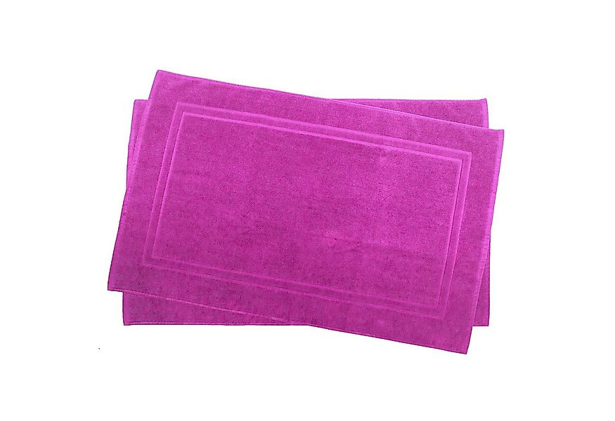 Julie Julsen Badematte 2-Badematte-Pink-50 x 40 cm, Baumwolle, Doppelrahmen günstig online kaufen