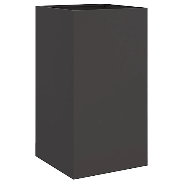 vidaXL Pflanzkübel Schwarz 42x38x75 cm Stahl 841577 günstig online kaufen