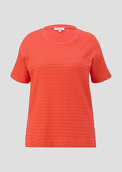 s.Oliver Kurzarmshirt T-Shirt mit Musterstruktur günstig online kaufen