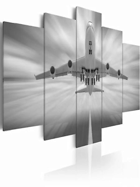 artgeist Wandbild Flugzeug schwarz/weiß Gr. 200 x 100 günstig online kaufen