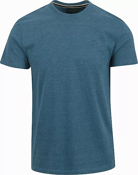 Superdry Classic T Shirt Melange Blau - Größe XXL günstig online kaufen