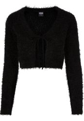 URBAN CLASSICS Strickjacke "Urban Classics Damen Ladies Tied Cropped Feathe günstig online kaufen