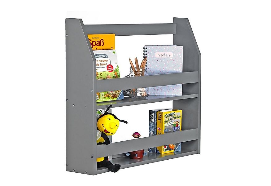 Homestyle4u Wandregal Regal Hängeregal Bücherregal Holzregal Holz Grau Bad günstig online kaufen