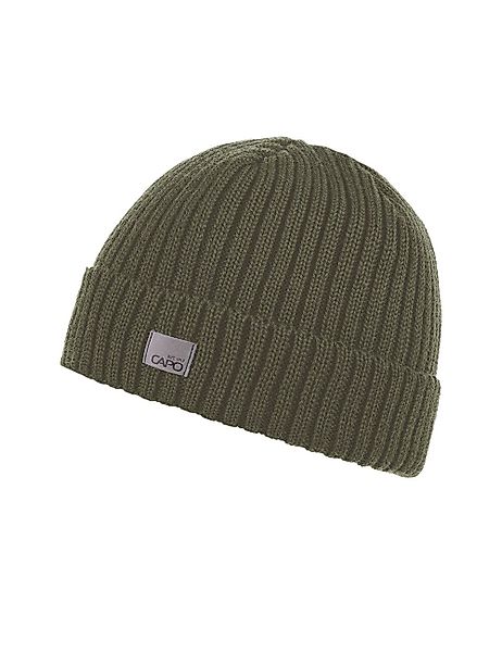 CAPO Strickmütze Woll-Mütze, gerippt Strick, Fleecefutter günstig online kaufen
