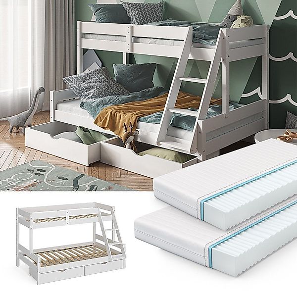 VitaliSpa® Etagenbett Everest, Weiß, 120x200 / günstig online kaufen