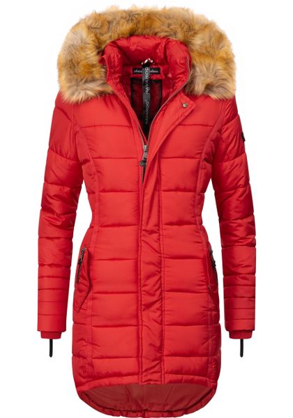 Navahoo Steppmantel "Papaya" hochwertiger Wintermantel m. edlem Fellimitat günstig online kaufen