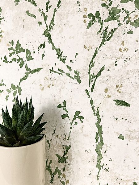 Newroom Vliestapete, Grün Tapete Floral Blätter günstig online kaufen