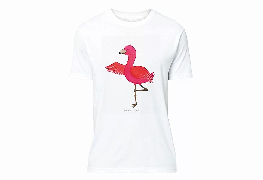 Mr. & Mrs. Panda T-Shirt Flamingo Yoga - Weiß - Geschenk, Achtsamkeit, Tief günstig online kaufen