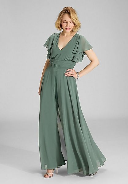 SWING Jumpsuit - Chiffon Jumpsuit mit Überrock und Volantärmeln Oberteil in günstig online kaufen