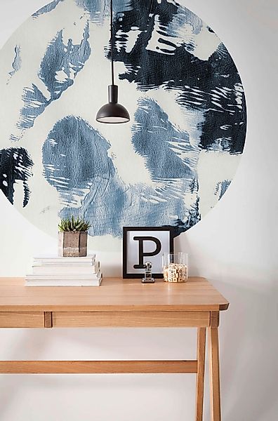 Komar Vlies Fototapete Arty Blue Selbstklebend Ø 125 cm günstig online kaufen