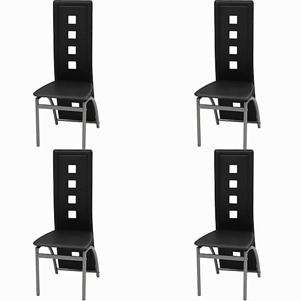 vidaXL Esszimmerstuhl, Esszimmerstühle 4 Stk. Schwarz günstig online kaufen