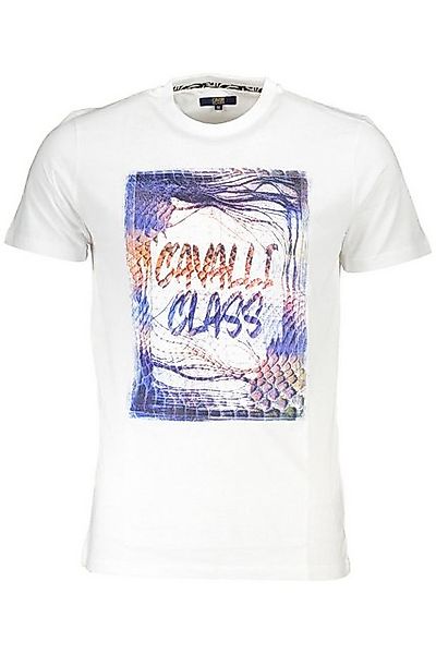 Cavalli Class T-Shirt Elegantes Herren T-Shirt: Kurzarm, Rundhals, Weiß günstig online kaufen