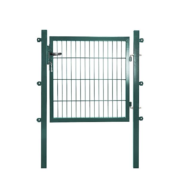 Solid Einzeltor Stahl Grün mit Füllung für Stabmatte 100 cm x 100 cm günstig online kaufen