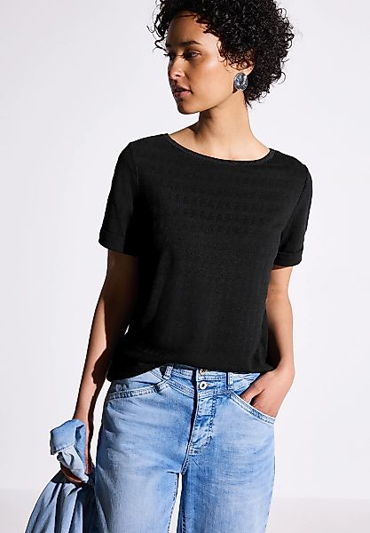 STREET ONE T-Shirt, mit Struktur Muster günstig online kaufen