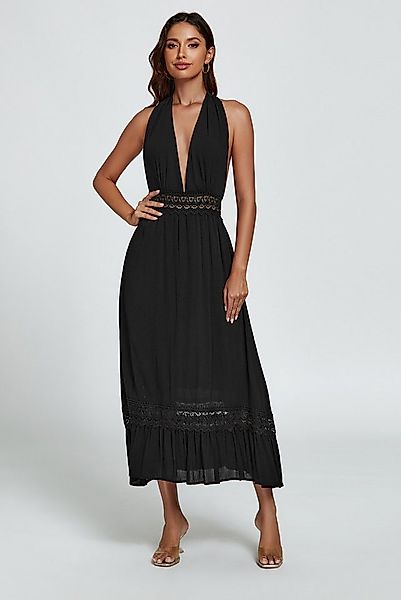 FS Collection Midikleid Halterneck Midikleid Damen Sommerkleid Rückenfrei S günstig online kaufen