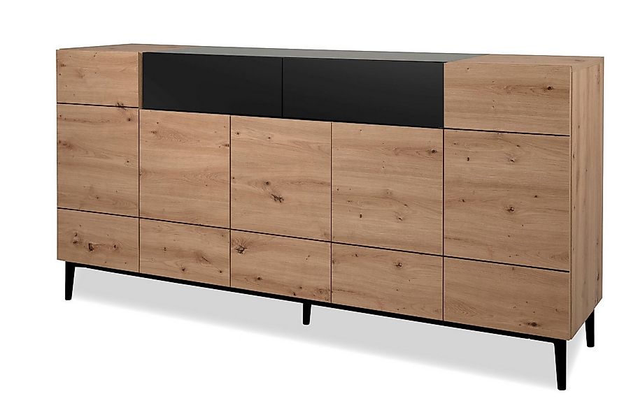 Furn.Design Sideboard Liam (Kommode in Eiche Artisan mit schwarz, Breite 18 günstig online kaufen