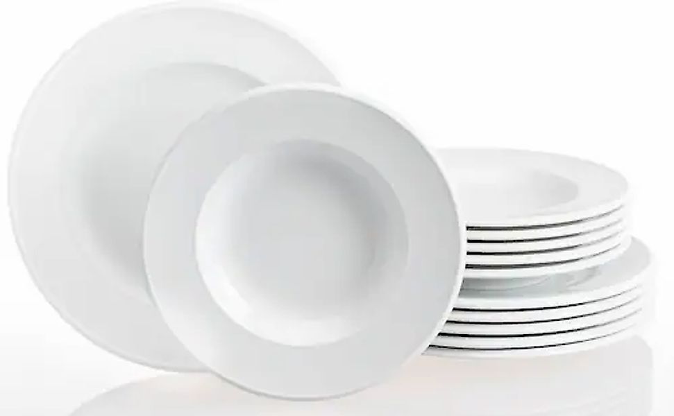 Retsch Arzberg Tafelservice »Geschirr-Set Novo« Teller Set, weiß, Made in G günstig online kaufen