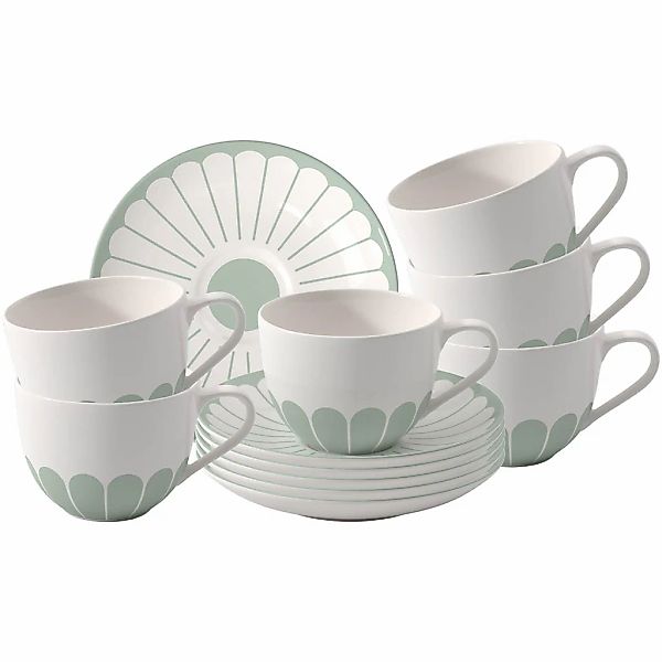 Villeroy & Boch Tasse "Kaffeetassen mit Untertassen Fleur Couleur 160 ml 6e günstig online kaufen