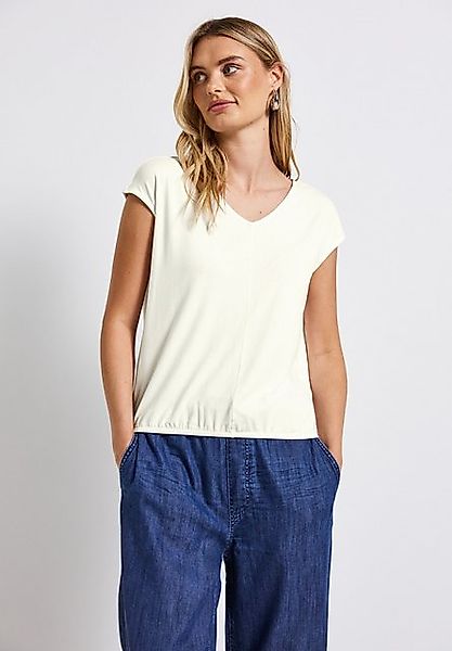 STREET ONE T-Shirt bestehend aus einem Materialmix günstig online kaufen