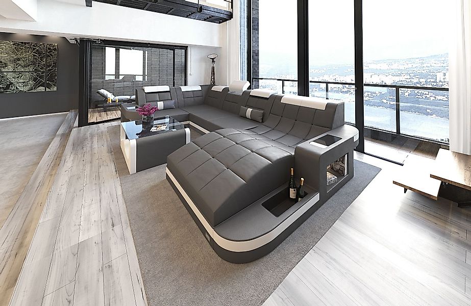 Sofa Dreams Wohnlandschaft Leder Ledercouch Sofa günstig online kaufen
