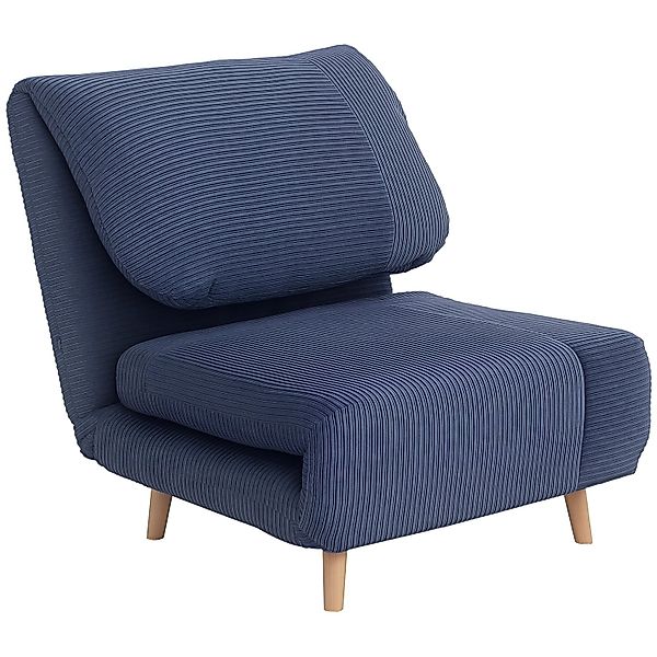 HOMCOM Schlafsessel für Schlafzimmer Polyester Blau 82L x 89B x 83H cm günstig online kaufen