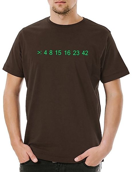 Urban Backwoods Print-Shirt Lost Code Herren T-Shirt number Numbers Nummer günstig online kaufen