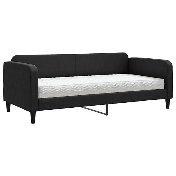 vidaXL Bett Tagesbett mit Matratze Schwarz günstig online kaufen