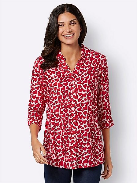 Sieh an! Klassische Bluse Longbluse 3/4-Arm günstig online kaufen