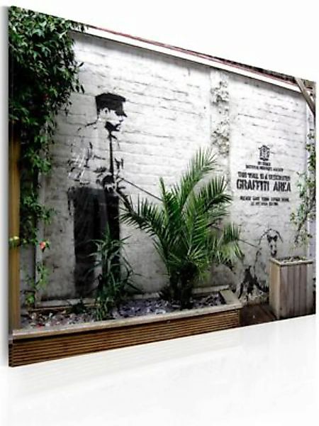 artgeist Wandbild Graffiti Zone (Banksy) mehrfarbig Gr. 60 x 40 günstig online kaufen