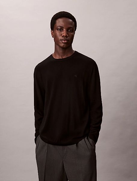 Calvin Klein Strickpullover "LS 100% MERINO CREW 14GG", Mit Rundhalsausschn günstig online kaufen