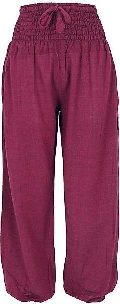 Guru-Shop Relaxhose Muckhose, Aladinhose mit breitem Bund - weinrot Ethno S günstig online kaufen