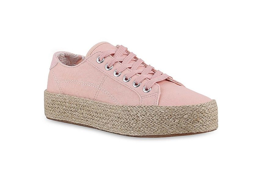 VAN HILL 841700 Plateausneaker Damen Plateau Sneaker Schnürer Bast Sommer F günstig online kaufen