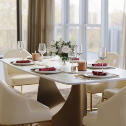 POVISON Esstisch mit U-Form Beine, Esszimmertisch günstig online kaufen