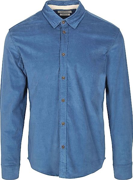 Anerkjendt Hemd Leif Corduroy Mid Blau - Größe M günstig online kaufen