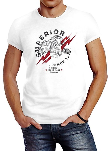 Neverless Print-Shirt Herren T-Shirt Superior Eagle günstig online kaufen