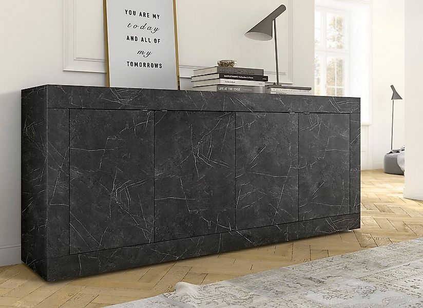 Home affaire Sideboard Basic Breite 207 cm, Kommode 4 Türen, Anrichte, Meta günstig online kaufen