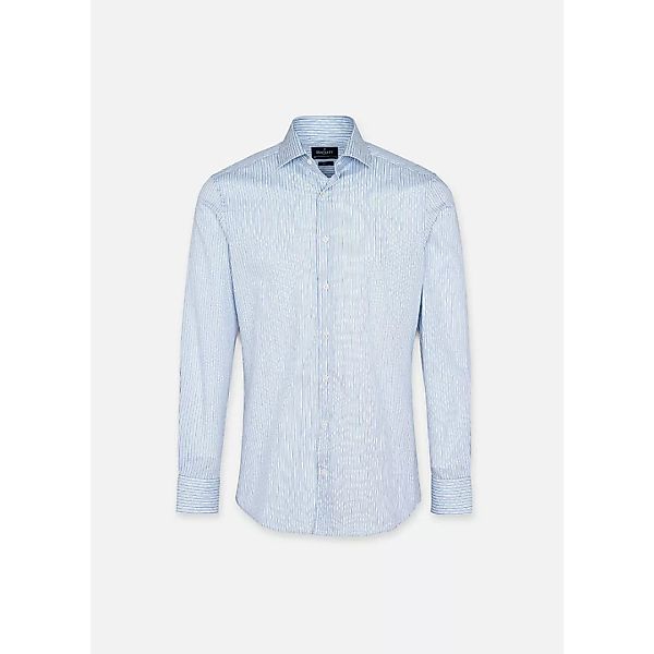 Hackett Twill Two Color Gestreiftes Langarmhemd Mit Einfacher Manschette L günstig online kaufen