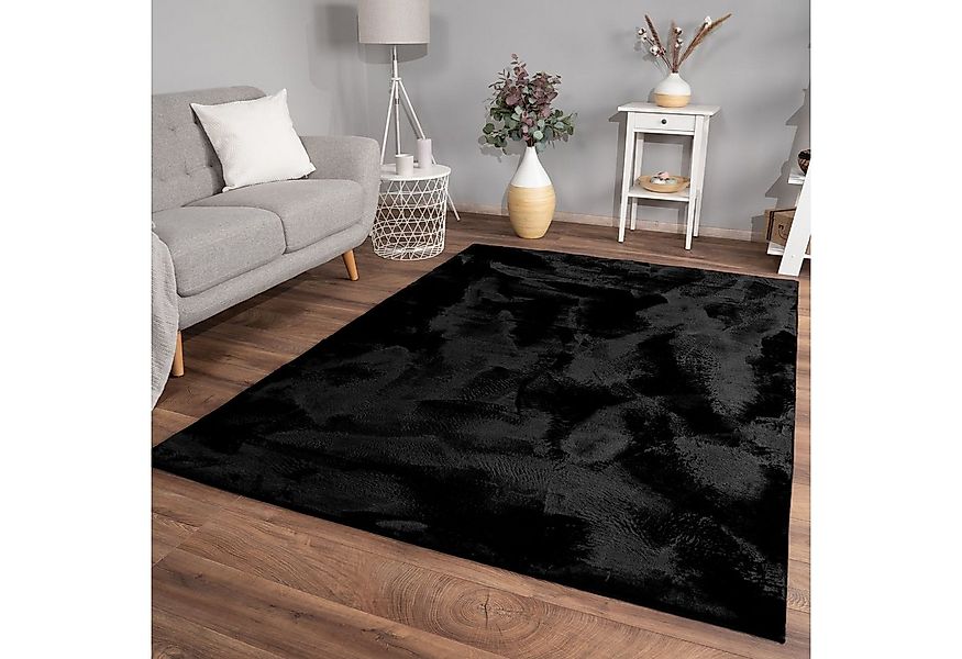 TT Home Teppich, Rechteckig, Höhe: 14 mm, Wohnzimmer Hochflor Teppich Kunst günstig online kaufen