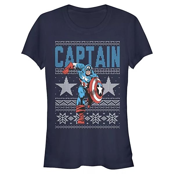 Marvel - Avengers - Captain America Ugly Captain - Weihnachten - Frauen T-S günstig online kaufen