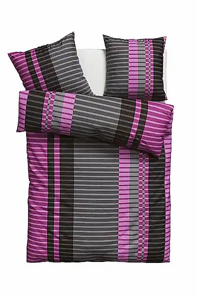 my home Bettwäsche "Philine" 2 tlg. mit modernen Streifen, Bettwäsche aus B günstig online kaufen