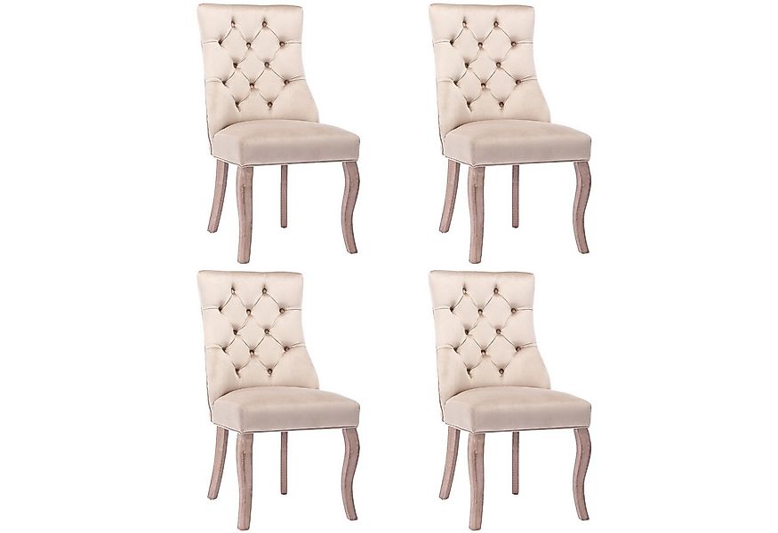 Flieks Esszimmerstuhl (4 St), 4er Set Samt Wohnzimmerstuhl Polsterstuhl günstig online kaufen