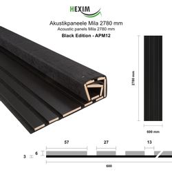 Hexim Wandpaneel, (Akustikpaneele 278x60cm Holz Mila günstig online kaufen