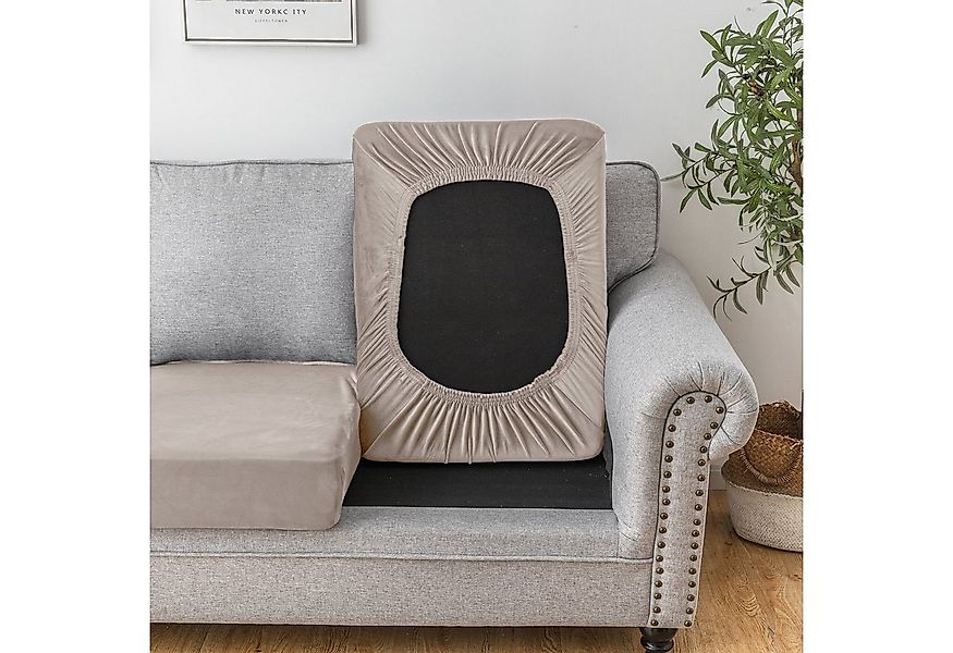 Rosnek Sofahusse Samt, Stretch, mit elastischer Unterseite, für Sofa günstig online kaufen