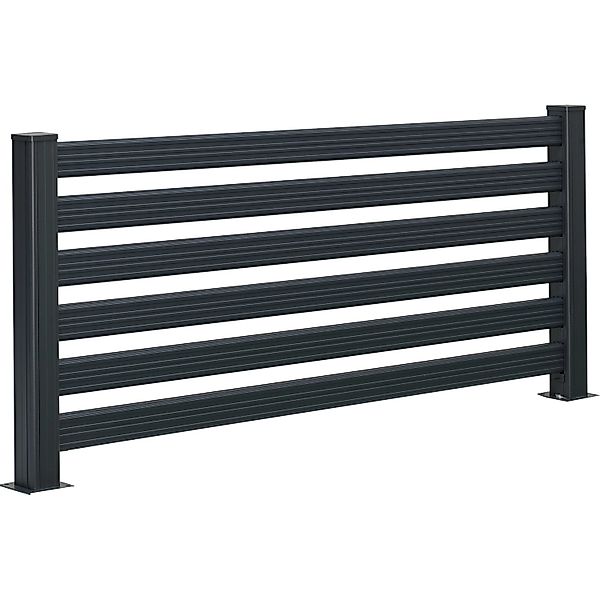 Floraworld Bohlenzaun-Set Aluminium 90 cm x 200 cm günstig online kaufen