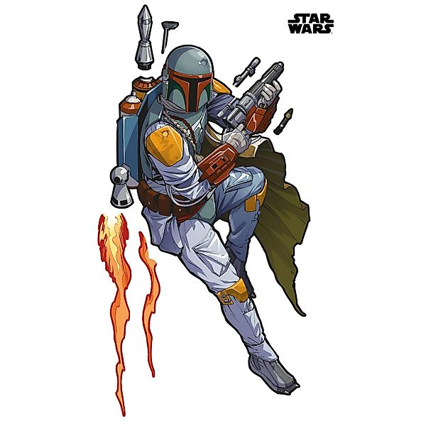Komar Selbstklebende Fototapete Vlies Star Wars XXL Boba Fett 127 x 200 cm günstig online kaufen