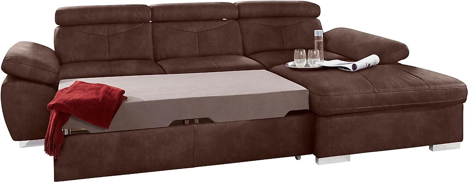 exxpo - sofa fashion Ecksofa »Spring, super bequem, mit Armteil- und Kopfte günstig online kaufen